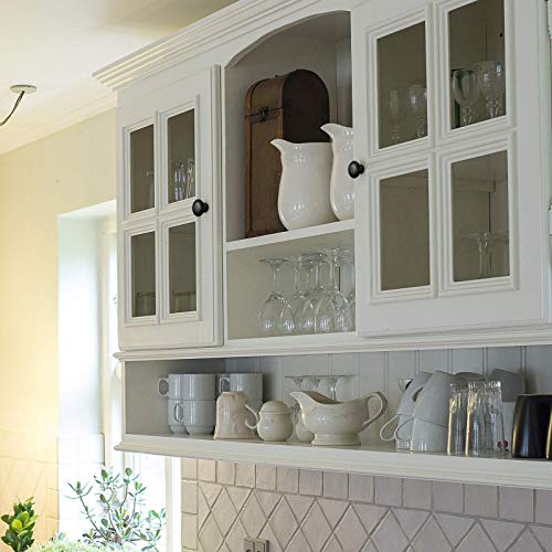 Ripeng 30 Pieces Round Kitchen Cabinet Knobs Black 1.2 Inch Cabinet Handles Kitchen Drawer Pulls Cabinet Door Knob Drawer Handles Cabinet Hardware Cupboard Handles With Screws For Dresser Drawer #TOP5