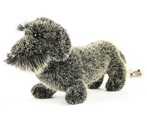 Teddys Rothenburg Kösen, Dackel, Zausel, 23 cm, stehend, grau, Plüschdackel