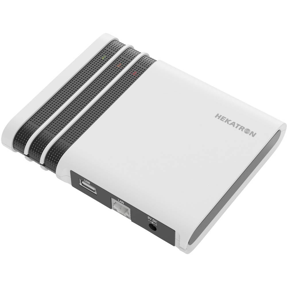 Hekatron Genius Port – Puerta de Enlace inalámbrica para detectores de Humo Genius Plus X – Reenvío fiable de Alarma a terminales móviles, instalación fácil