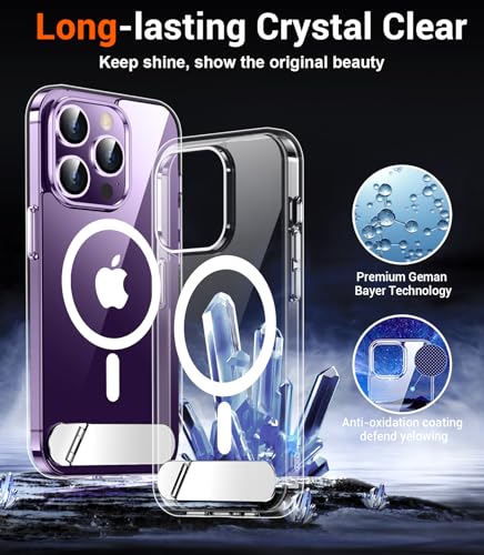 Image of Magnetic Compatible with iPhone 14 Pro Max Case, [Built-in Invisible Kickstand][Compatible with MagSafe] [Military Grade Shockproof] Slim Thin Phone Case for iPhone 14 Pro Max 6.7 inch