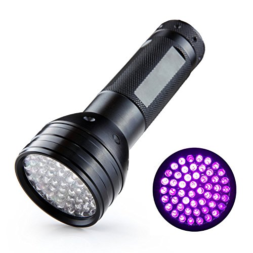 Flashlight Ultraviolet Black Light, 51 LED UV Flashlights, Blacklight Detector Torch Lighting for Dog Cat Pet Urine Detector Stain Bed Bug Scorpion Detection