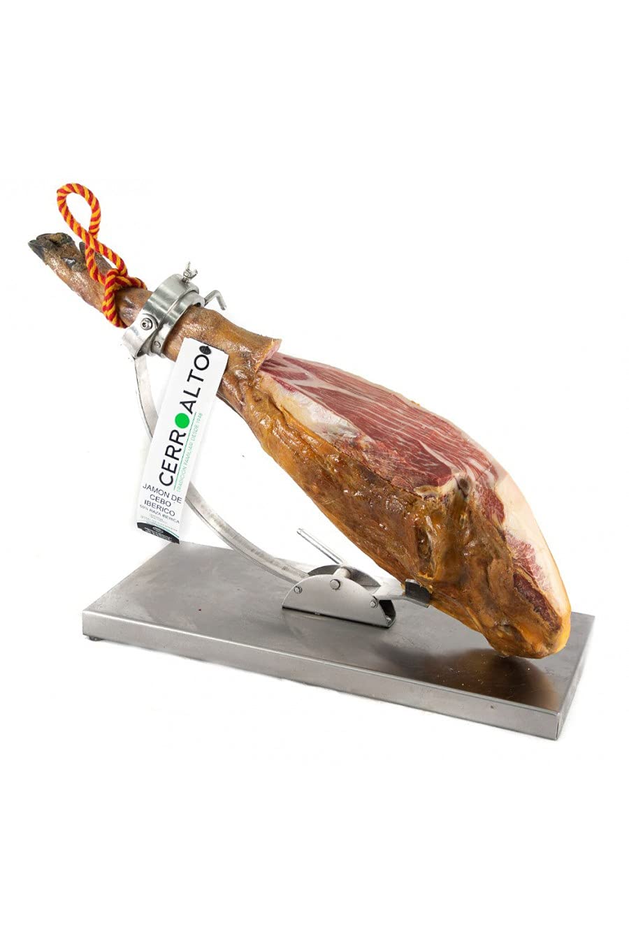 CERROALTO | Jamón de Cebo Ibérico 50% Raza Ibérica | Peso de 7 a 8 kilos | + Cuchillo y Afilador de regalo