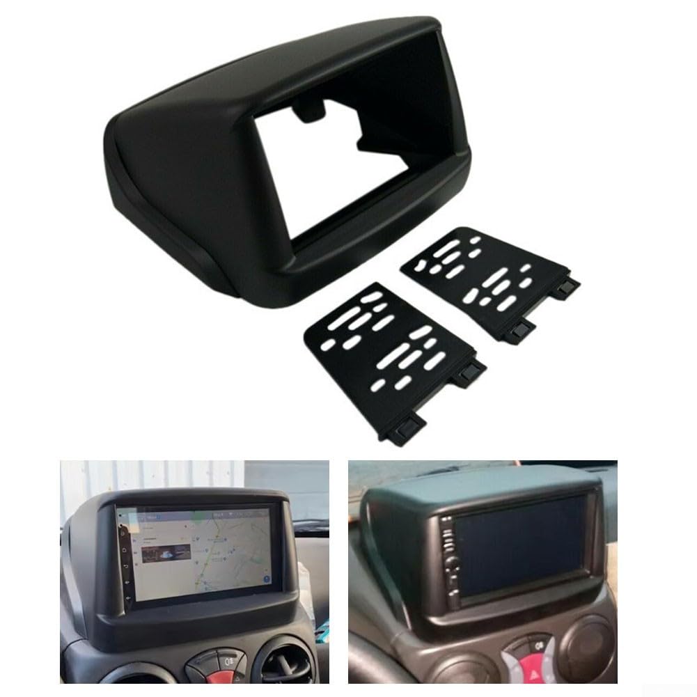 Autoradio 2 DIN con navigazione touchscreen da 7 pollici per Fiat Doblo 2002-2017, pannello interno in plastica nero impianto stereo