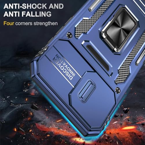 Image of Luxe Back Cover for Compatibe for Apple iPhone 16 | D10 Tough Armor Case | Sliding Camera Shield | 360 Protection | Kickstand Ring Holder | Military-Grade Bumper Case