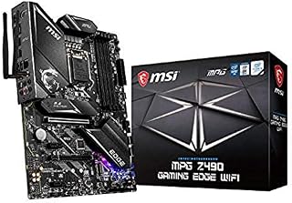 MSI MPG Z490 GAMING EDGE WIFI Motherboard ATX - Supports Intel Core 10th Gen Processors, LGA 1200, Memory Boost (DDR4-4800MHz/OC), 2x PCIe 3.0 x16, 2 x M.2, HDMI, 2.5G LAN, Wi-Fi 6