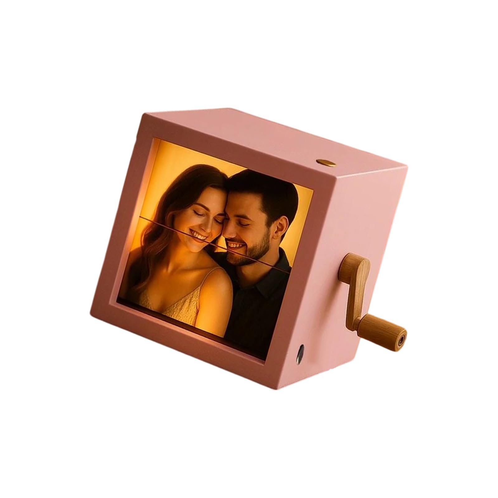 Mechanical Flipping Photo Book Offering LED Lighting and Memories Engravings Texture Suitable for Various Occasion LED Photo Box Frame Rotating Display Customizable Memory