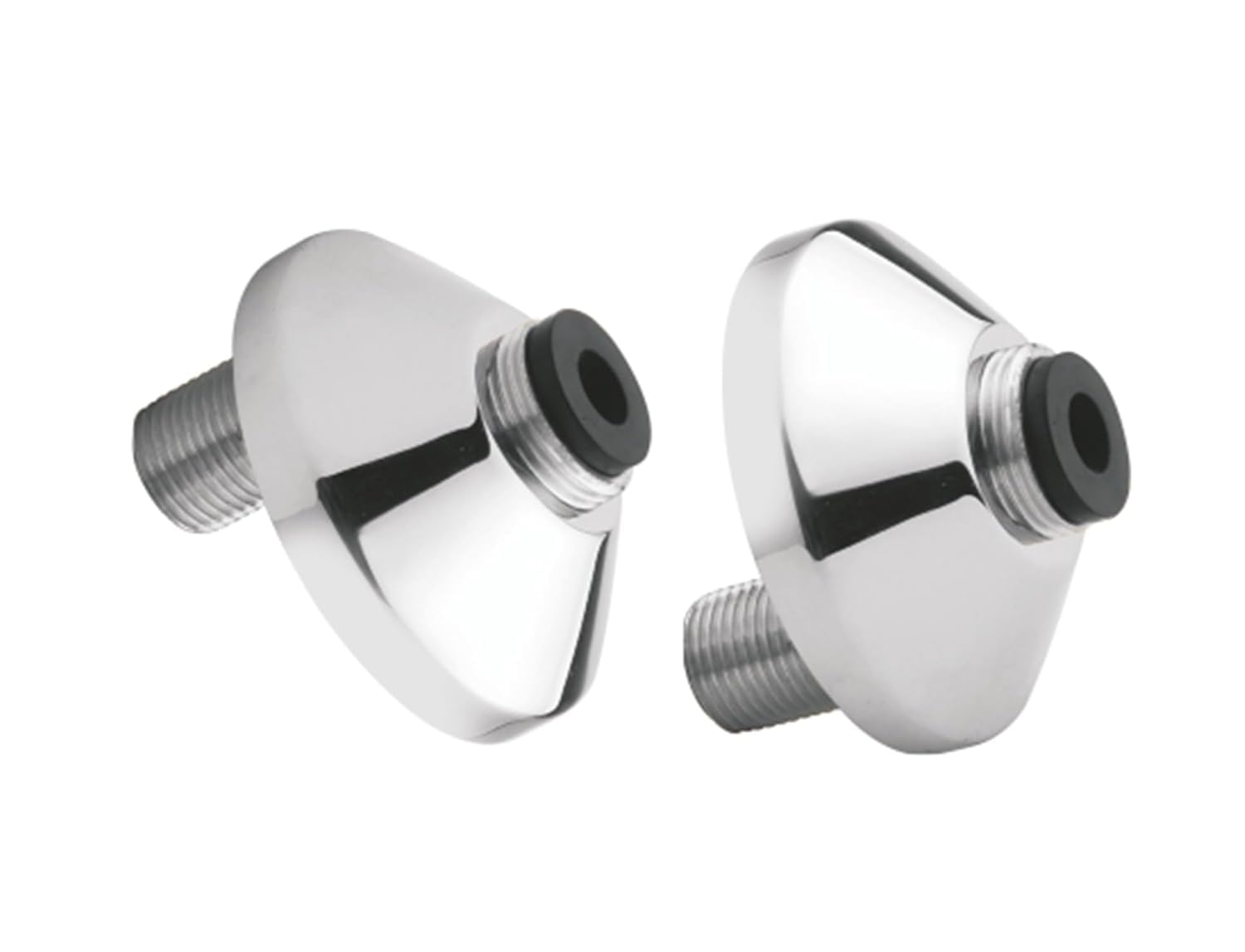JAGGER JAG304 SS-304 Grade, Leg with Flange & Washer for Wall Mixers (Combo Set of - (2, Chrome Finish)