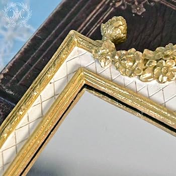 Amazon.co.jp: トリアノンウォールミラー/ホワイト 壁掛け鏡 白 薔薇