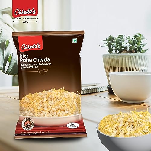 Image of Chheda's Diet Poha Chivda - Crispy Poha Chivda with Sev (300g Pack of 1)