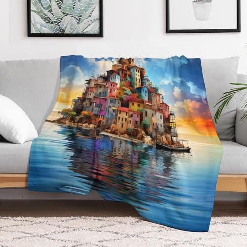 Couverture jeté flannel douce chaud pour canapé et chaise à repos