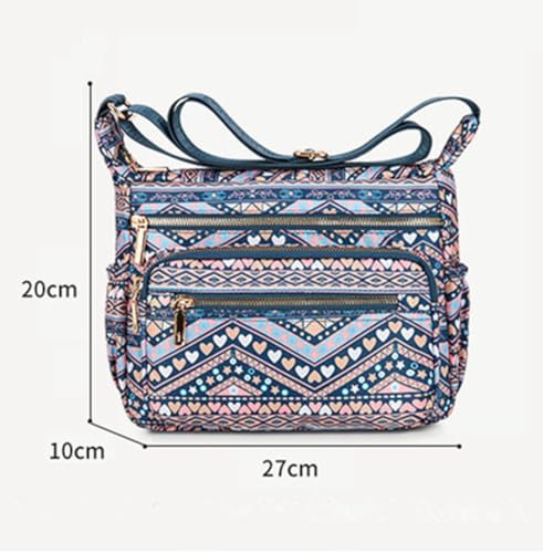 Image of Crossbody Bags for Women Multi Pocket Shoulder Bag Waterproof Nylon Messenger Purses and Handbags