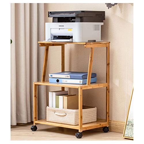 ZXFIYTBH Druckerständer 3-Layer-Druckerständer Schwenkräder for Mobilität Multifunktional und Platzspardruck des Schreibtischdruckers/Faxständer Schreibtischdrucker