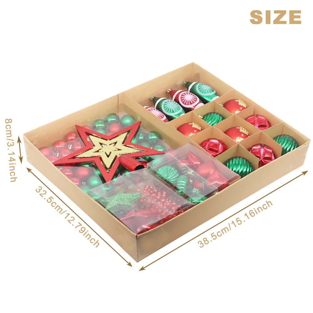 Amazon.co.jp: Hanakaze クリスマス オーナメント飾り 豪華63個入り