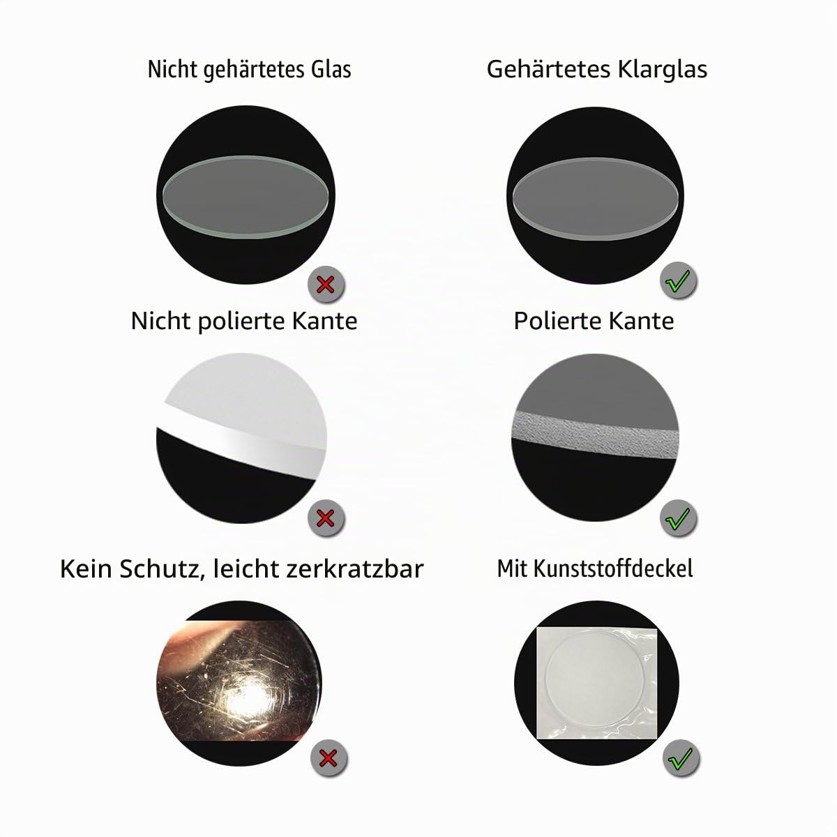 Weltool Maglite Taschenlampe Glas-Objektiv Aktualisierung für C/D Cell Maglite Taschenlampen – Linse aus Sekuritglas bruchsicher und Klar (2pcs)