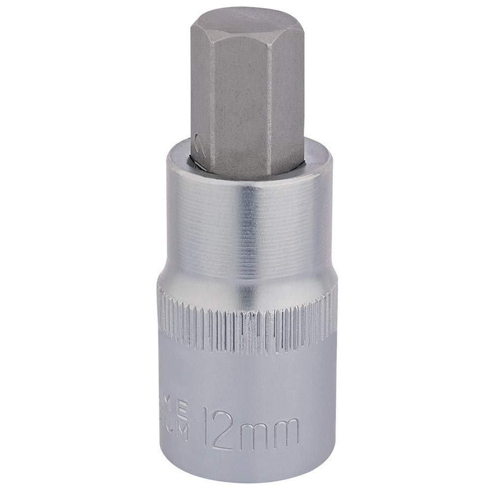 Draper 16304 1/2-Inch Square Drive Metric 12 mm Tip Hexagonal Socket Bit