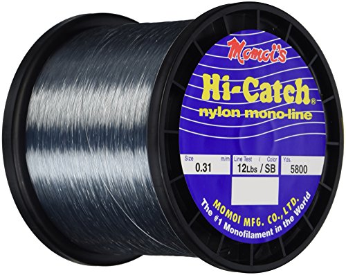 Momoi Hi-Catch 12-Pound 5800-Yard Smoke Blue Line, 1-Pound Mono