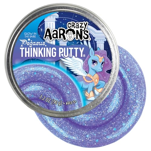 Crazy Aarons Pegasus Thinking Putty 4 Tin with 90g of Non-Toxic Sensory Play Putty which Never Dries Out Soft Textured Creative Fidget Toy for Boys and Girls Ages 3Y+