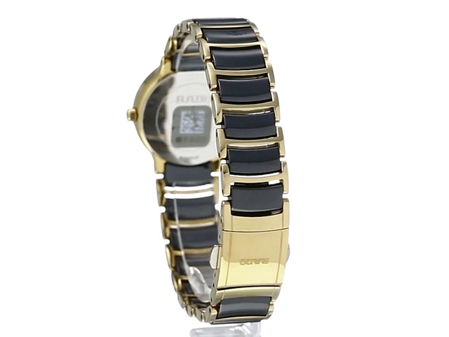 Rado R30930712 Watch Rado Women's R30930712 Centric Jubile Two Tone Black Ceramic ...