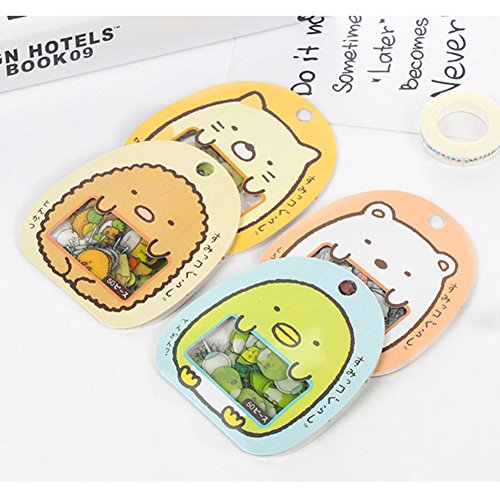 Aimeio Super Cute Cartoon Animals Transparent Pvc Stickers For Diary Calendar Albums Decoration Scrapbook Planner Journal Child Diy Toy School Office Supplies,4 Pack,200 Pieces #TOP7