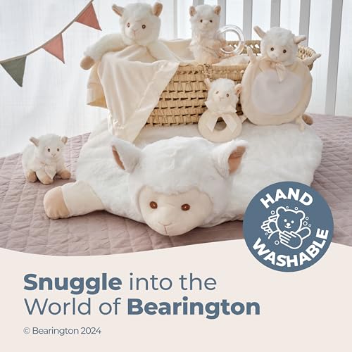 Image of Bearington Collection Llama Stuffed Animal for Baby Lovey Blanket - 8 x 7 in Small - Alma Modern - Llama Loveys for Babies & Nursery Decor - Silky Satin & Velour Security Companion & Travel-Friendly