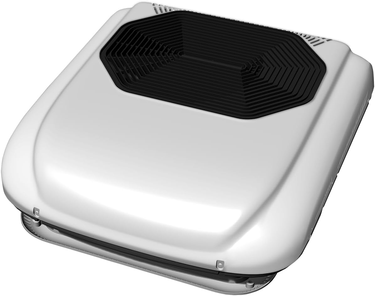 DC 12V Non-ducted RV Rooftop Air Conditioner, 11000 BTU RV AC Unit for Camper Van, Truck, Motorhome, Fast Cooling Ultra-thin Body