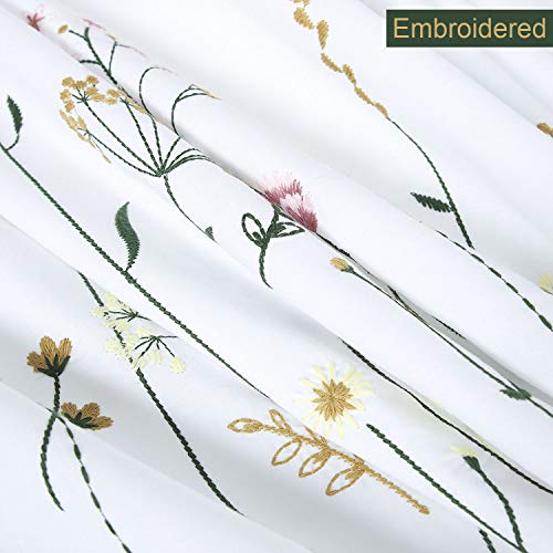 Yinfung White Flower Duvet Cover Set Queen Floral Cotton Pink Flowered Spring Elegant Wildflower Embroidered Pretty Botanical French Country Textured 90X90 Garden Girls Cottage 3Pc Zip Bedding Set thumb #2
