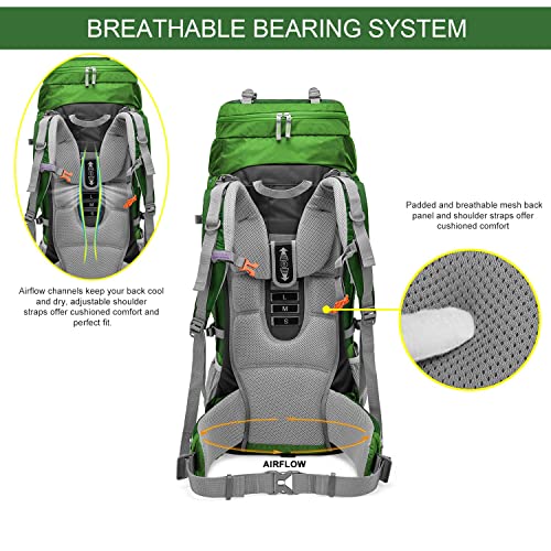 image for MOUNTAINTOP 80L Internal Frame Hiking Backpack for Man & Women Backpac