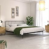 RST Brands Kairosis Curved Metal Modern King Bed Frame - Black, King (U.S. Standard) (IP-KBED-Kai-BLK-K)