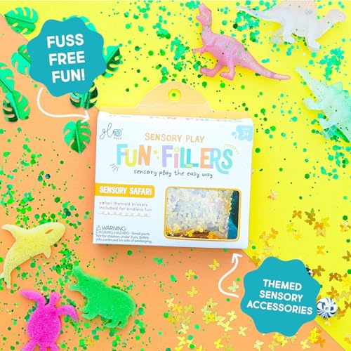 Image of Glo Pals Fun Fillers Sensory Play Accessories Pack, Themed Accessories for Sensory Bins (Explore + Learn)