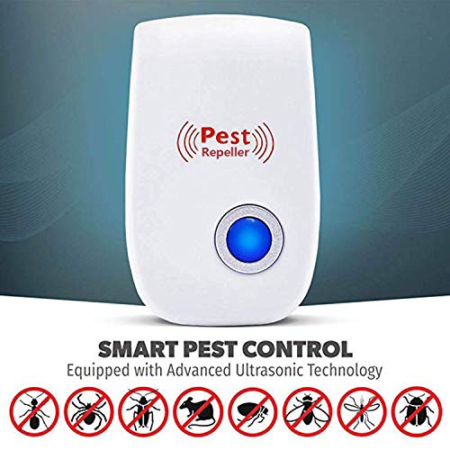 Bocianelli 2020 Upgrated Ultrasonic Pest Repeller 6 Pack, Pest Control Ultrasonic Repellent, Electronic Insects & Rodents Repellent for Mosquito, Mouse, Cockroaches,Rats,Bug, Spider, Ant