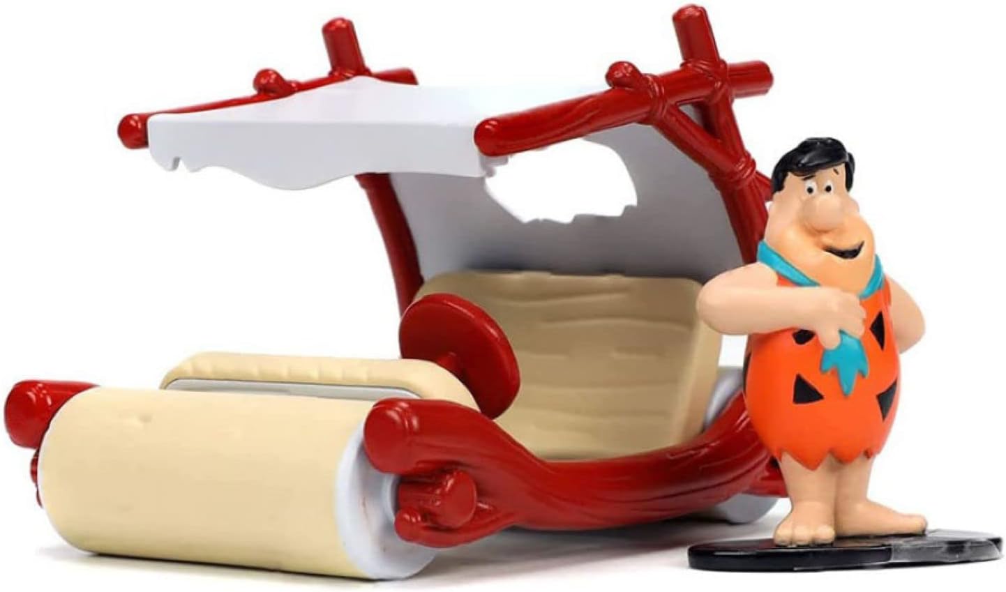 Flintstones 1:32 Flintmobile Die-Cast Vehicle with Fred Flintstone Figure, Toys for Kids and Adults