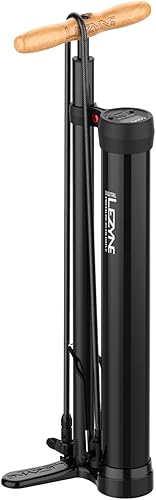 Lezyne Bomba de piso de bicicleta de presión sobre marcha, portabrocas ABS-1, válvula Presta y Schrader, compatible con tubeless, carretera,