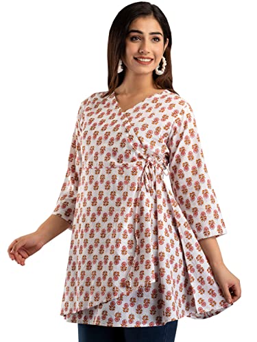 Image of feranoid Women Cotton Angrakha Kurti