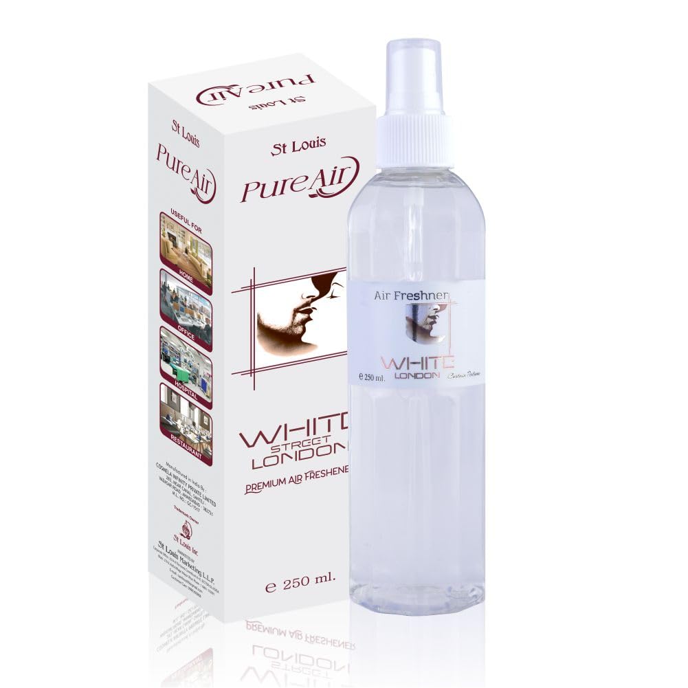 St Louis Air Freshener 250ML Premium Long Lasting Fragrance Refreshing Atmosphere a Best Accessory To Make You Change Out a Positive Vibe (White London Air freshener)