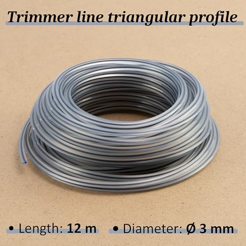 AERZETIX - C77180 - Ersatzseildraht Ø3 mm x 12 m dreieckig für freischneider rasentrimmer - kantenschneider - nylon