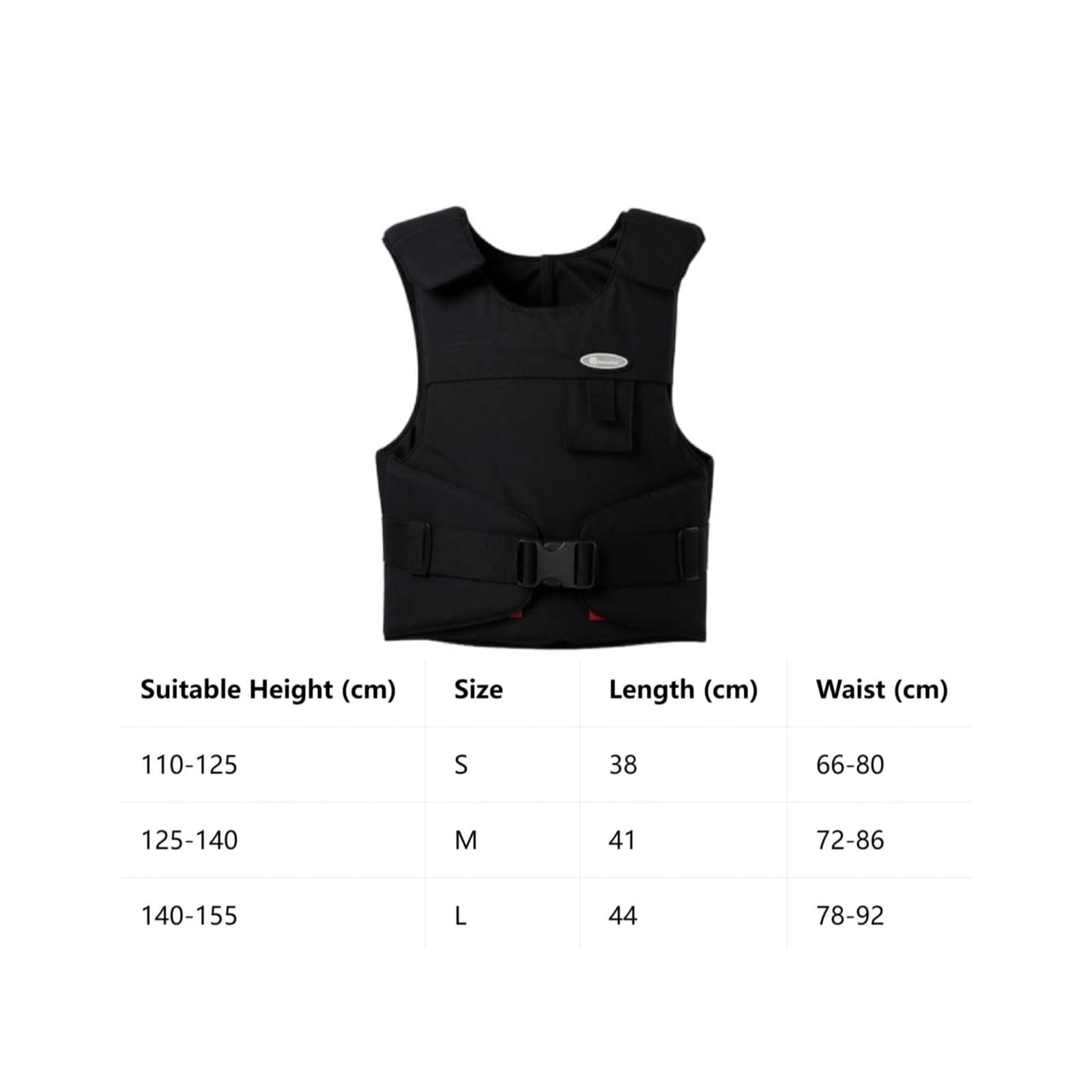 Chaleco de Equitación Infantil Protector Chaleco de Montar Protector Torácico Chaleco Acolchado Material de Poliéster Ligero Que Acompaña Ajuste, CS