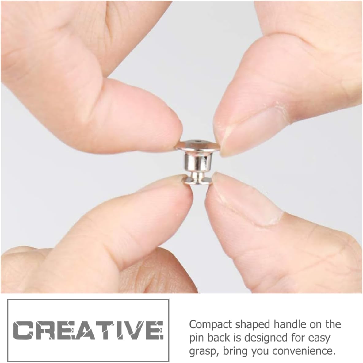 Veemoon Locking Clasp Pin Backs Keepers Brooch Parts for Jewelry Making and Projects Secure Grip for Daily Use and Easy Storage