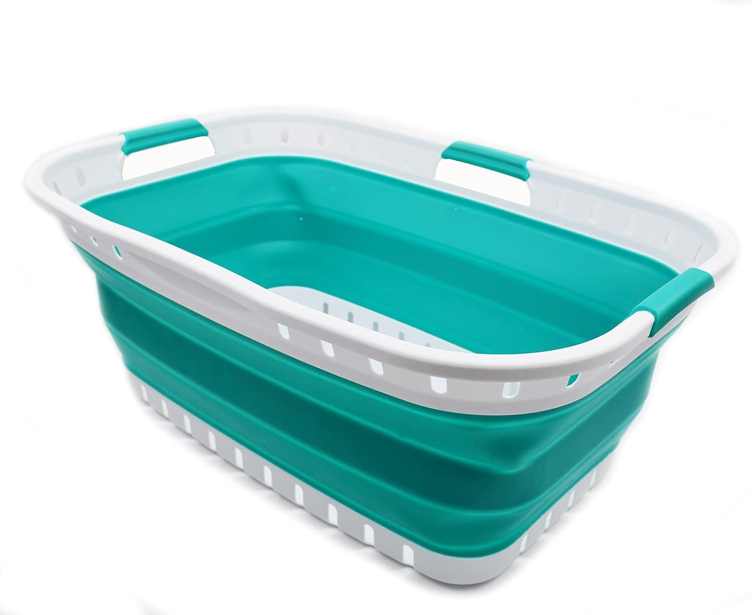 Buy SAMMART 44L Collapsible Plastic Laundry Basket Foldable Pop Up