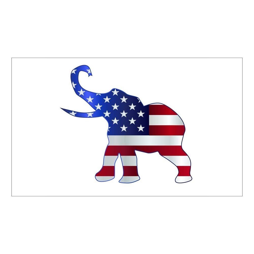 CNW Studio Republican Elephant Flag Decal Vinyl Bumper Sticker 5