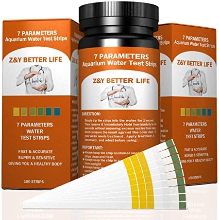 Z&Y Better Life Aquarium Test Strips, 7 in 1 testing for Aquarium, Hot Tubs and Salt Water, Best Kit for Accurate Water Quality