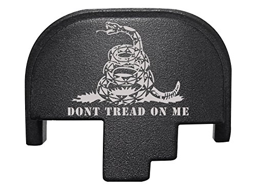 NDZ Performance Rear Back Plate for Smith & Wesson S&W M&P 2.0 Full-Size Compact Black - Don't Tread on Me Snake Squares