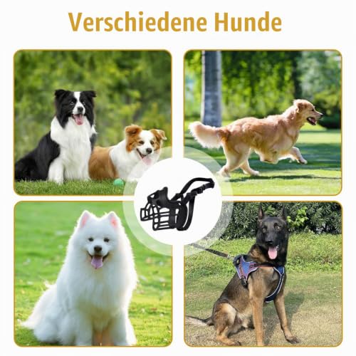 Maulkorb für Hunde, Silikon-Korb Hund Maulkörbe, Korbmaulkorb für Hunde, Maulkorb Flex Maul-Korb Silikon, Sili-kon-Korb Hund Maulkörbe mit verstellbaren Riemen, Verhindert Bellen, Beißen und Kauen