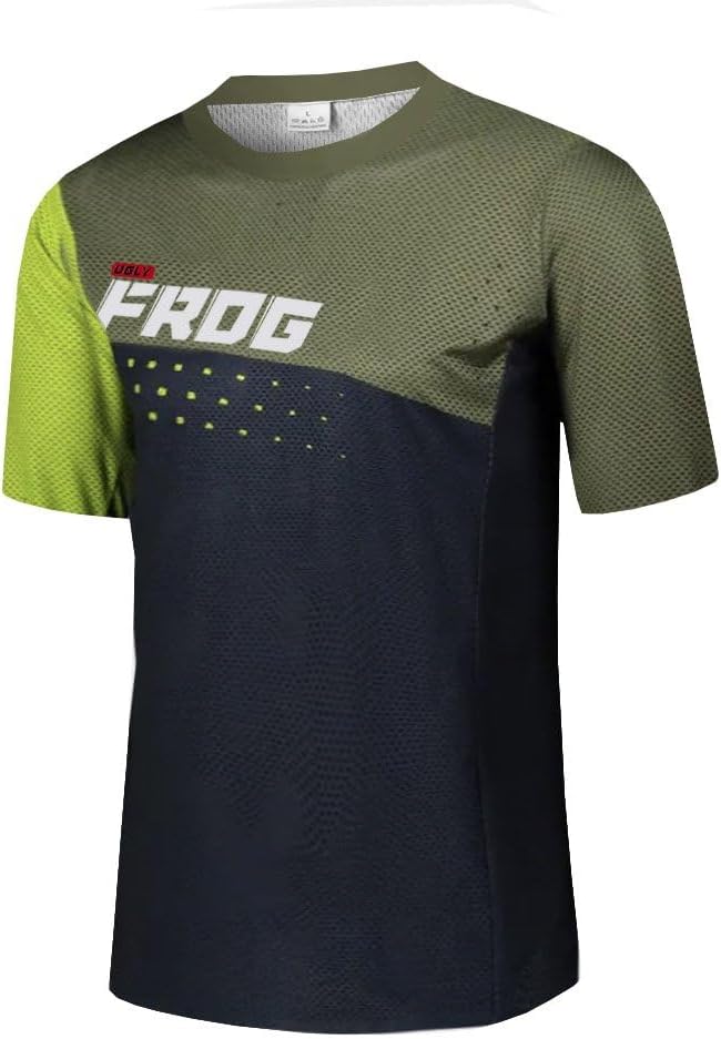 UGLY FROG Men's Mountain Bike Shirts Short Sleeve MTB Off-Road Motocross Jersey Quick Dry&Moisture-Wicking