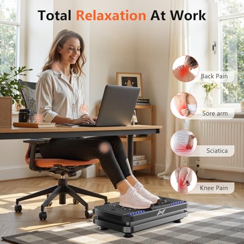 Image of AXV Vibration Plate Fitness Platform Exercise Machine Vibrating Shaking Full Body Shaker Workout Vibrate Stand Shake Board Sport for Weight Loss Fat Burner for Gym Home Office
