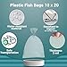 APQ Supply Clear Plastic Fish Bags, 10 х 20 Inch, 2 Mil Poly Bags, Pack of 100, Unprinted Clear Poly Bag for Aquarium Species Transfer and Transport