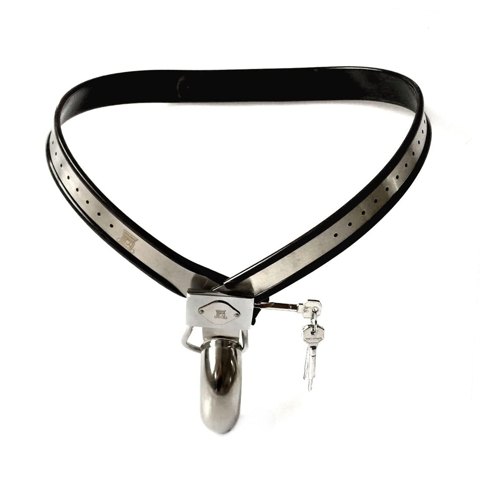L'esperienza bondage definitiva, set di cinture di castità in acciaio inossidabile combinato con gabbia per pene e plug anale, la biancheria intima sex toy definitiva per gli amanti(90/100)