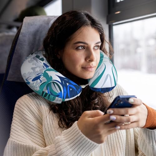 Almohada de Viaje U con Espuma de Memoria Negra miniatura 6