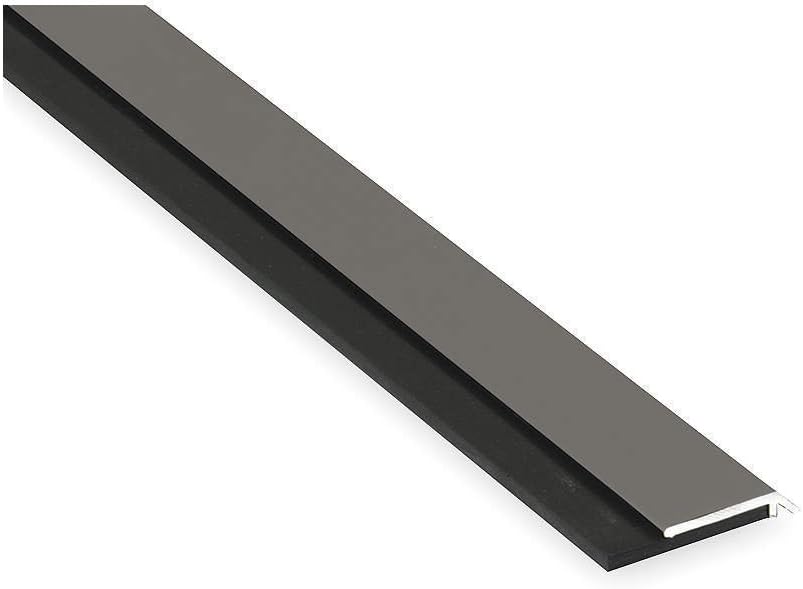 Pemko - 315CN36 Door Bottom Sweep, Clear Anodized Aluminum with Black Neoprene Insert, 0.25" W x x 1.6875" H x 36" L