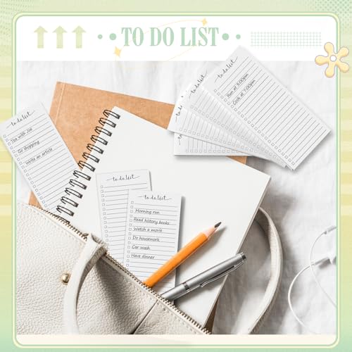 Image of Censen 10 Pack 500 Sheets to Do List Notes Daily Checklist Notepad with 50 Sheets Undated Memo Pad Color Block Shopping List Weekly Plan Notepad Organizer Planners(White,Lined) | Note Book 502 Sheets Colorful Memo Pad Office School Supplies Planner Shopping Weekly Plan Task Organizer Tear-off Design