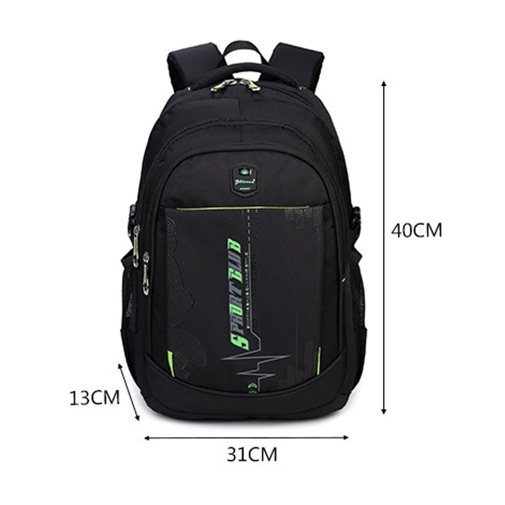 Mochila escolar Mochila para niñas Niños Adolescentes, primarios/secundarios/universitarios Estudiantes Satchel Book Tela Oxford impermeable Bolsa para computadora portátil (black2)